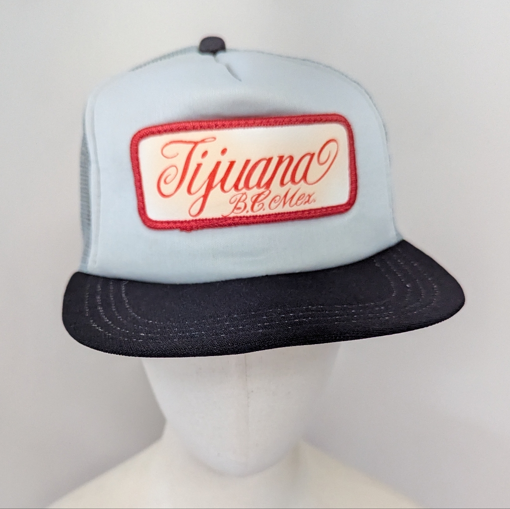 Vintage 80s Tijuana Mexico Tourist Trucker Hat Snapback